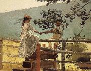 Winslow Homer On the ladder painting